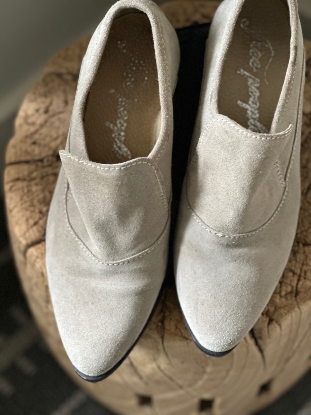 Free People Natural Suede Loafer Shoes - Picture 4 of 4